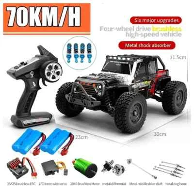 Hot 1:16 4WD RC Car with LED 2.4G Remote Control Cars 70KM/H Drift Monster Truck - Image 1 of 4