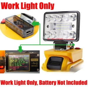 1x LED Work Light Fits DeWalt 20v MAX Li-Ion Battery 2280LM w/Quick USB Charger - Picture 1 of 7