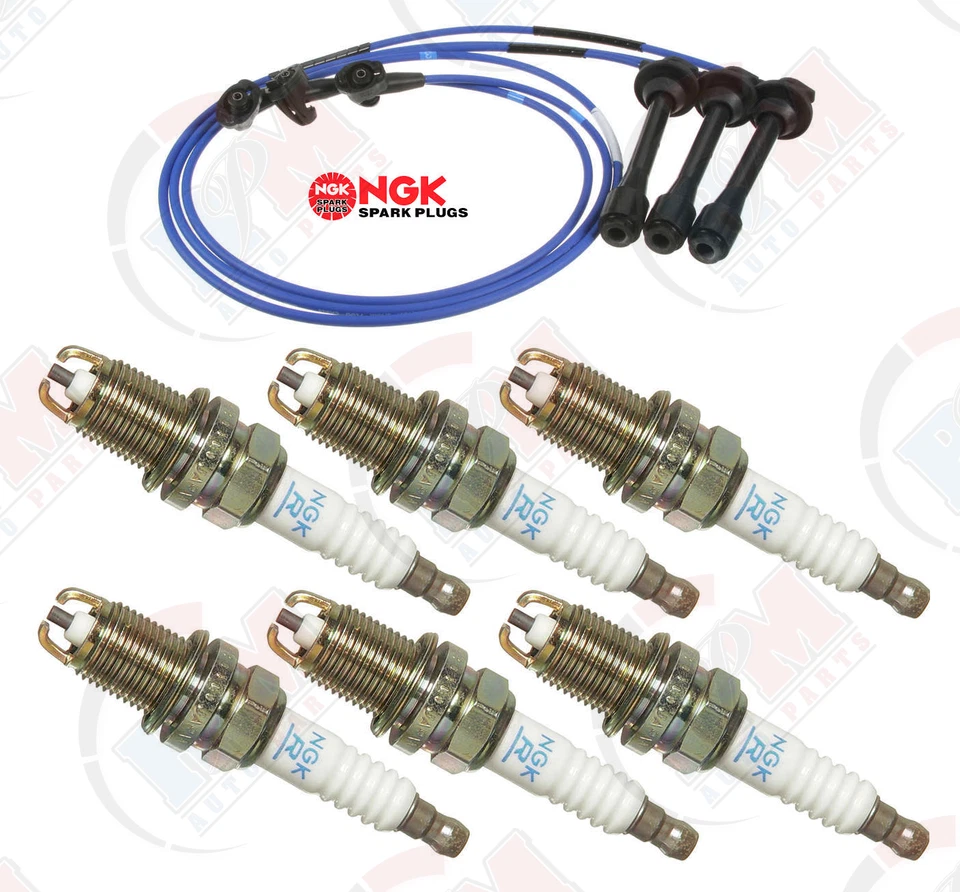 Комплект проводов NGK и свечи зажигания NGK BKR5EKB11 для Toyota 3,4 л 4Runner Tacoma Tundra - Изображение 1 из 1
