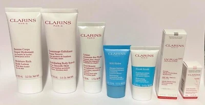 clarins Body foot face treatment  Gift Set lotion, scrub & mask  X  7 Product - Image 1 of 4