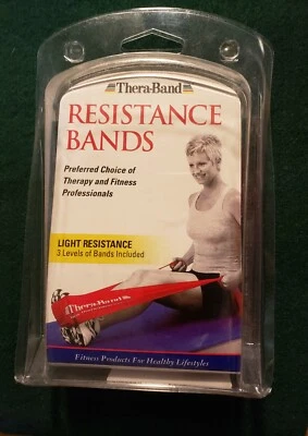 Bandas ligeras de látex Thera-Band compra una y obtén una gratis (2 juegos de amarillo, verde, rojo) Foto 1 de 4