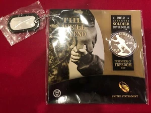 2012-W Infantry Soldier Silver Dollar Proof Defenders Of Freedom Special Set - Picture 1 of 2
