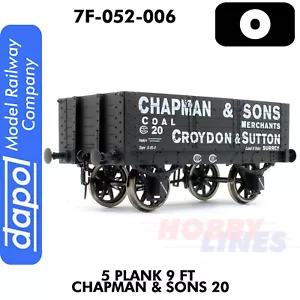 5 Plank 9 Ft Chapman & Sons 20 Wagon 1:43.5 O gauge Dapol 7F-052-006 - Picture 1 of 5