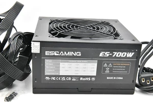 ESGaming ES-700W ATX Power Supply Non Modular PSU, 4+4 Pin Connectors, 120mm Fan - Picture 1 of 6