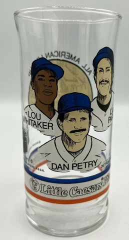 1984 Little Caesar's Pizza Glass Featuring Gibson, Morris, & Lopez Cover