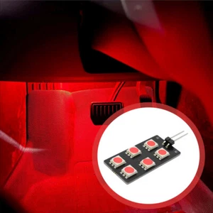 6 LED Glow Car Interior Lamp Under Dash Footwell Seat Inside Lighting Bulb - Picture 1 of 15