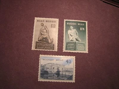 Belgium Scott# B495-97 Fort Breendonk & Monument figure 1951 MLH C24 - Image 1 of 2