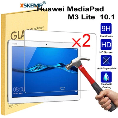 2Pcs Huawei Mediapad M3 Lite 10.1 T1 M2 T3 M5 M6 Tempered Glass Screen Protector - Image 1 of 4