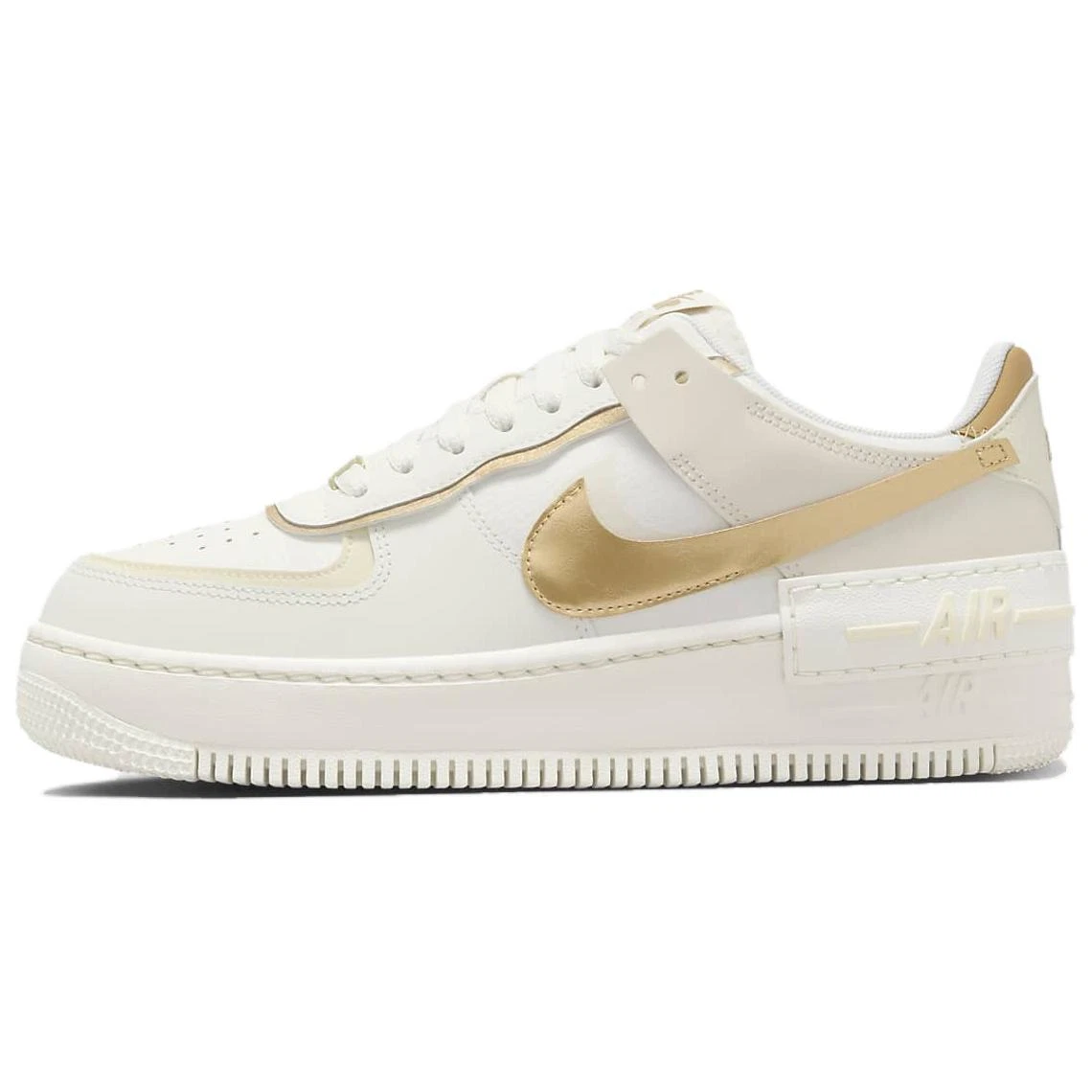 Preços baixos em Nike Air Force 1 Shadow White Metallic Gold W | eBay