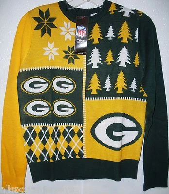 NFL Green Bay Packers Ocupado Bloque Feo Suéter Juvenil Talla Juvenil X-Grande por FOCO Foto 1 de 3