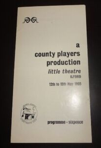 'Grand National Night' County Players Little Theatre Ilford Programme 1965