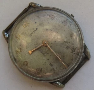 Cyma mens wristwatch nickel chromiun case load manual 35,5 mm. in diameter - Picture 1 of 10