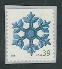 Scott # 4110...39 Cent... Snowflakes...2 Stamps