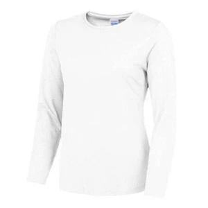 Awdis Just Cool Women's Long Sleeve Training Top Moisture Wicking UV - Picture 1 of 28