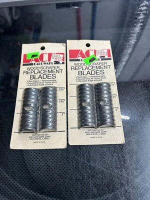 Nuevo lote de 2 paquetes Vintage (4 hojas) Raspador de madera Ace Hardware 10316 Serrado 2-1/2" Foto 1 de 2