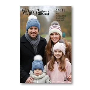 Crochet Pattern for Beanie Hat Pattern - 4 Sizes - Child to Adult - CP481 - Picture 1 of 9
