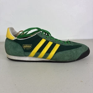 Adidas Dragon Suede Men's 13 Low Cut Sneakers Green Yellow Shoes - Picture 1 of 9