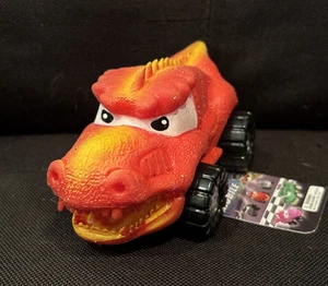 KEYCRAFT Ruote Elastiche Dino Squishmobile Rosso Arancione Dinosauro Nuovo con etichette Giocattolo - Foto 1 di 5