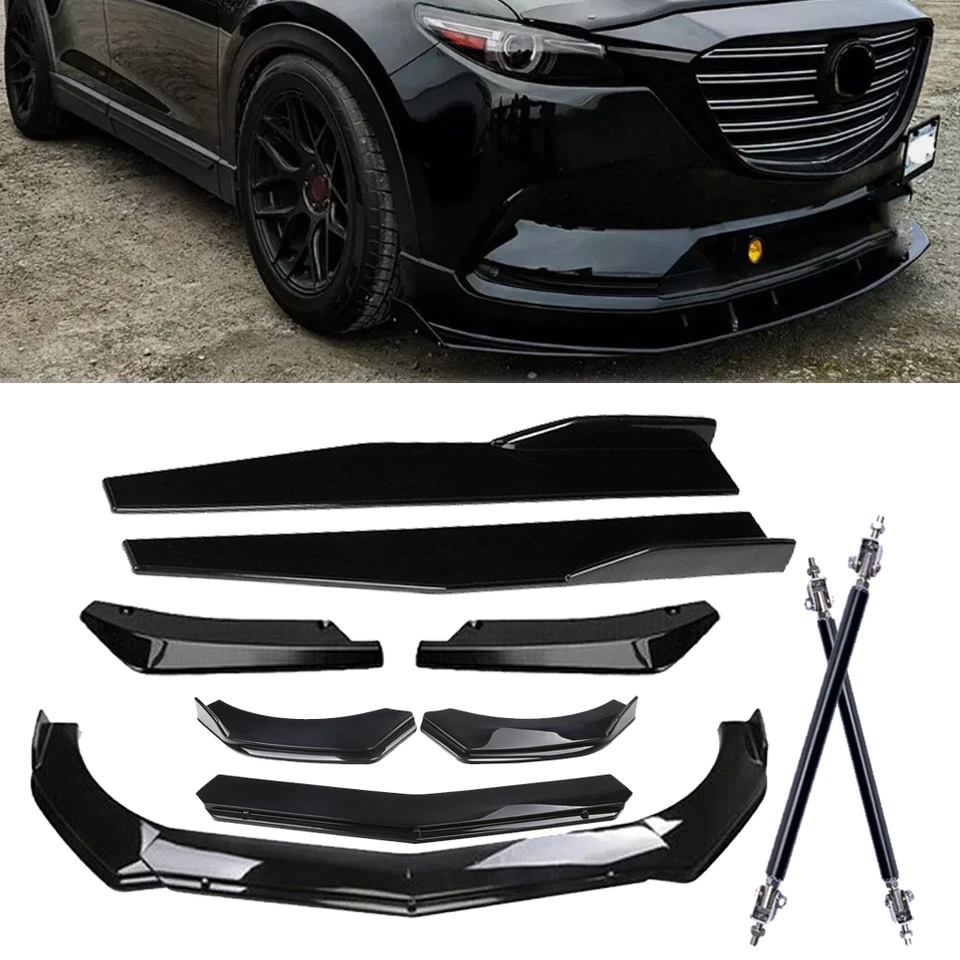 Front Bumper Lip Spoiler Splitter Side Skirt Rear Lip For Mazda CX-7 CX-9 Foto 1 de 4