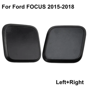 Black Headlight Washer Nozzle Cover Compatible with For Ford Focus 2015 2018 - Picture 1 of 43