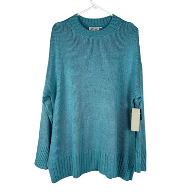 RD стиль женщин размер 2 X плюс коренастый вязаный свитер бирюзовый мягкий новый - Изображение 1 из 4
