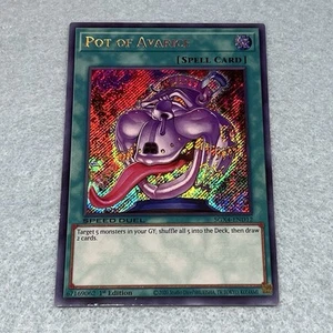 Yugioh Pot of Avarice SGX4 1ª Edición Carta Secreta Rara Ligeramente Jugada - Imagen 1 de 2
