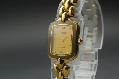 Vintage [N MINT] Rado Florence 153.3667.2 Gold Bracelet Quartz Women Watch JAPAN - Image 1 of 4
