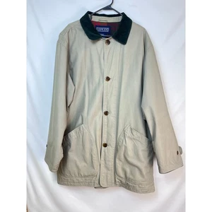 Lands' End Men's Tan Flannel Lined Jacket - Size Large Tall - Picture 1 of 11