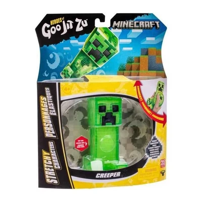 HEROES OF GOO JIT ZU Figurine extensible - GOO JIT ZU - Minecraft Creeper - 11 cm - Texture élastique