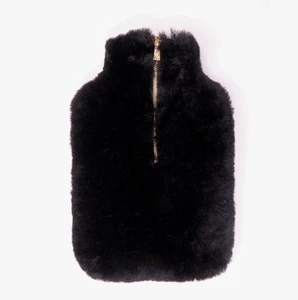Botella de agua caliente HOS piel de oveja IRIS piel de oveja negra - Imagen 1 de 9