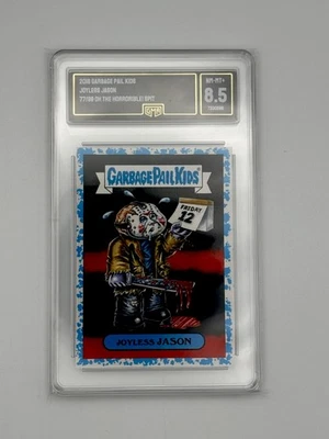 2018 Garbage Pail Kids #7a JOYLESS JASON Blue /99 GMA 8.5 NM-MT Friday The 13th - Image 1 of 3