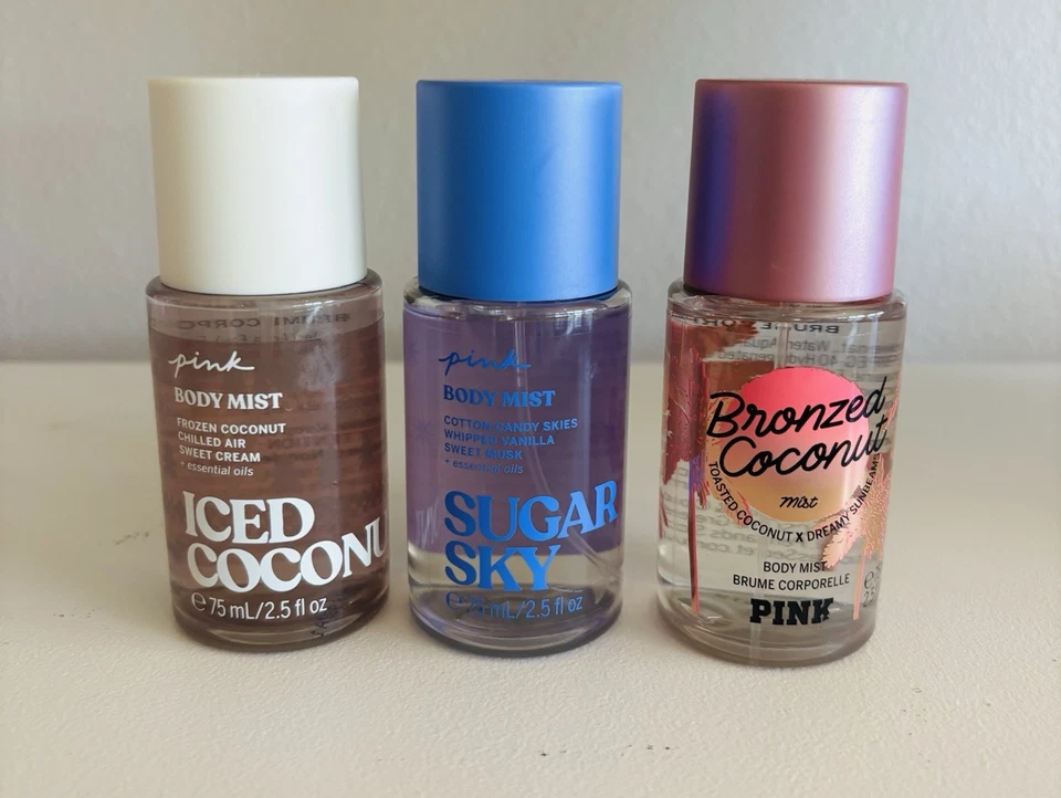 Victoria's Secret Pink Lot Of 3 Mini Mists - New- See Description - Image 1 of 1