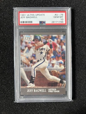 1991 Fleer Ultra #U-79 Jeff Bagwell PSA 10 HOF (RC) - Image 1 of 2