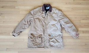 Vtg Carhartt Firm Duck Arctic Ranch Barn Coat Quilt-Lined Brown Canvas XL READ - Bild 1 von 22