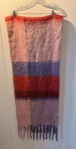FREE PEOPLE Women's Scarf Plaid Homecoming Blanket Oversize Scarf Cozy Size OS - Picture 1 of 6
