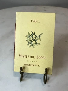 Antique 1900 Mistletoe Lodge No. 647 Aurora Grata-Day Star Brooklyn, NY Masonic - Picture 1 of 5