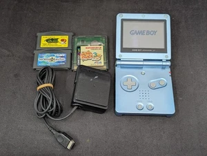 L4291 Consola Nintendo Gameboy Advance SP Azul Perla Japón GBA con adaptador de juego - Imagen 1 de 12