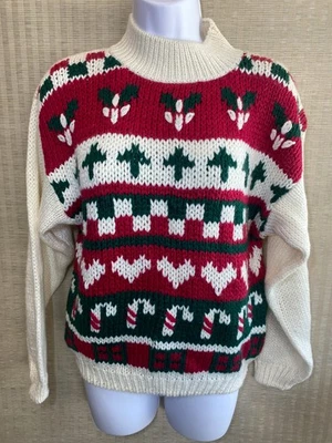 Nuevo con etiquetas Suéter de Navidad Shenanigans Tejido a Mano para Mujer Talla Pequeña Foto 1 de 4