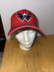 Washington Capitals CCM Red White Eagle Mesh Back Hat Cap Adjustable Snapback - Picture 1 of 6