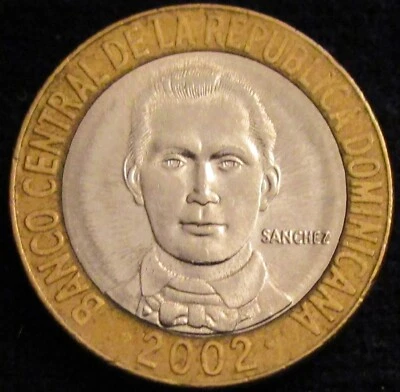 DOMINICAN REPUBLIC, 5 PESOS 2002, UNCIRCULATED. - Image 1 of 2