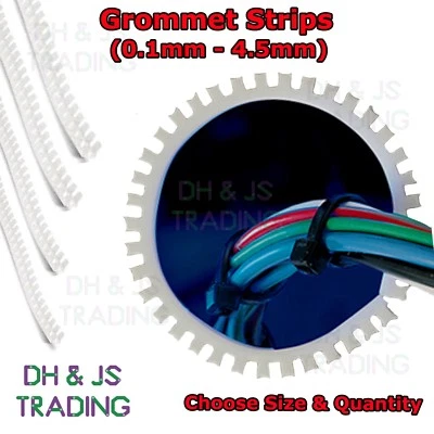 Flexible Grommet Strip Panel Serrated Edging Protection Electrical Cable Run