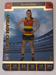 2023 AFLW Teamcoach Single Silver Cards-choose from dropdown-single card-nm