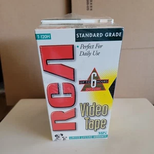 6 cintas de video en blanco de grabación VHS VCR RCA T-120H estándar grado 6 HR nuevas - Imagen 1 de 4