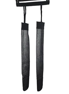 Silk Thigh Highs 2 Pair, Burgundy and Black SongGelon - Picture 1 of 2