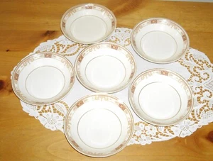 Vintage Syracuse China Old Ivory O.P.Co CALHOUN 5" Fruit Bowls ~ Set of 6 ~ - Picture 1 of 11