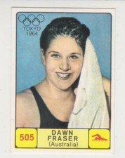 Panini Campioni Dello Sport 1968-69 card #505 Dawn Fraser Australia Swimming