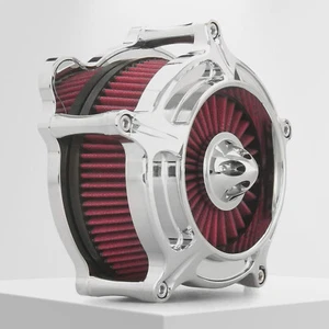 Chrome Turbine Air Cleaner Filter For Harley Sportster XL 09-22 XL883N Iron 883 - Picture 1 of 7