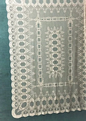 Valencia Ivory Lace Tablecloth 60" x 84" Cotton Blend Diningroom Kitchen - Image 1 of 4