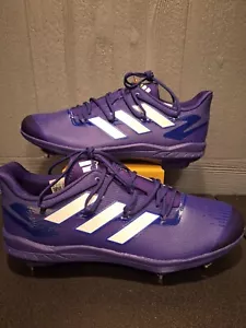 Men's Adidas Adizero Afterburner 8 Purple Baseball Cleats H00980 Size 14 - Picture 1 of 6