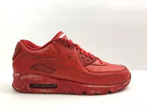 Nike Air Max 90 Triple Red Leather NIKEiD 653533-901 US Men’s Size 11.5 - Picture 1 of 6